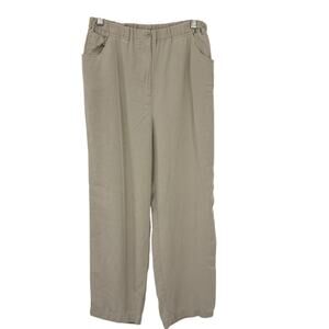 Harris Wallace Medium Ankle Pants Stone Beige High Rise Work Casual 28" Inseam